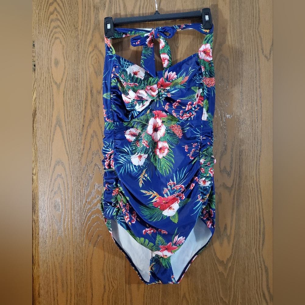 Floral Halter Swimsuit XXL